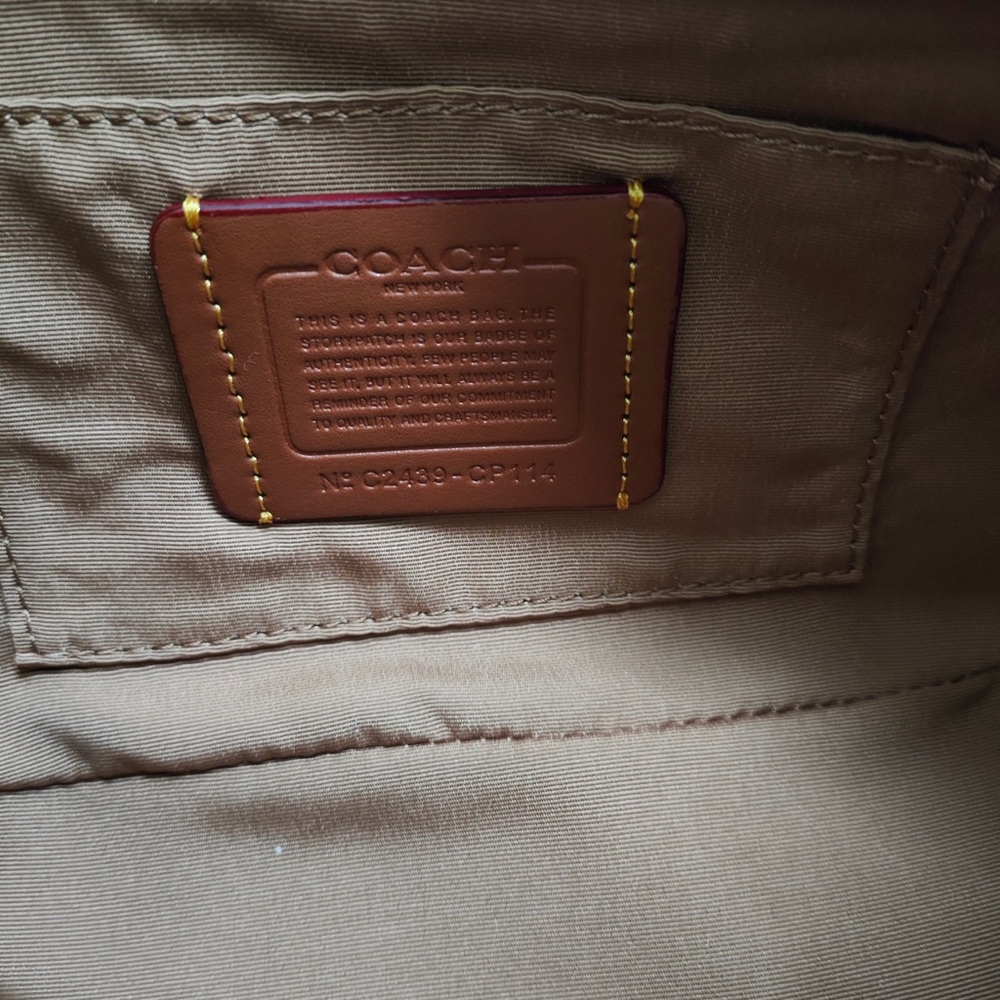 Coach Brown Signature Canvas Crossbody with Leather Buckle Pockets - Picture 5 of 6